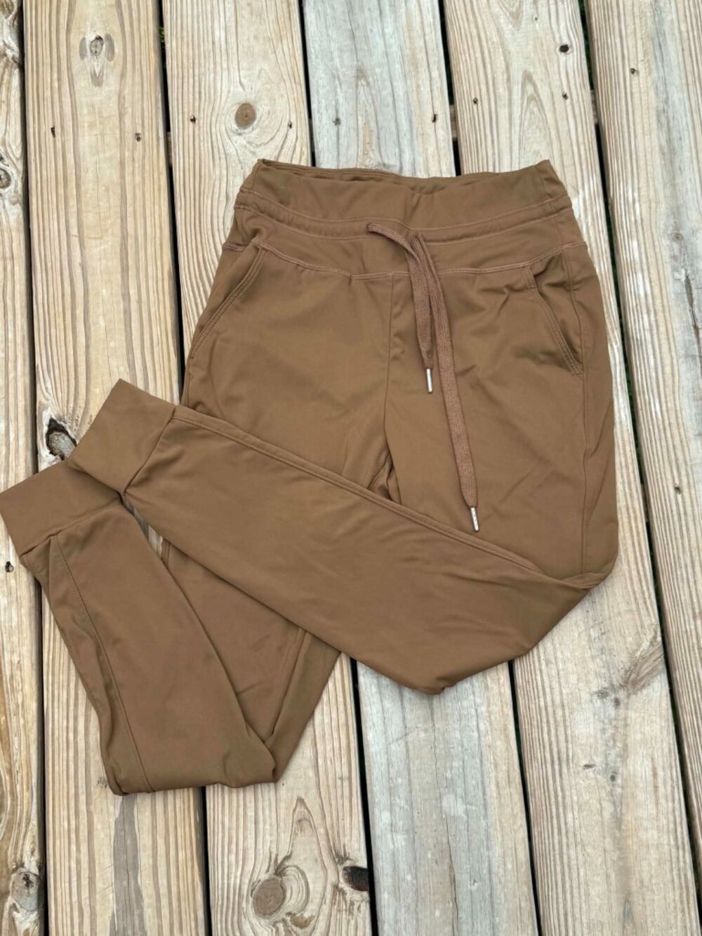 Halara Joggers S Petite Brown Athleisure Clean Girl Lounge Fit 3390